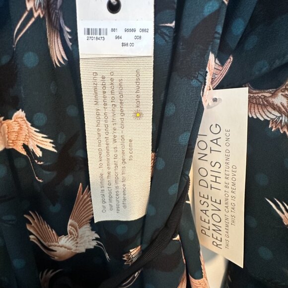 NWT Large Bohemian Happy Nature Teal Knee Length Dress - Picture 4 of 7